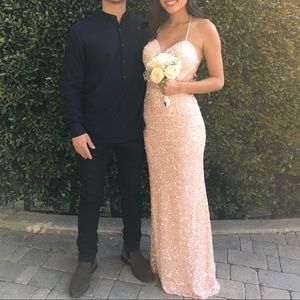 sequin dress peach/pink colored